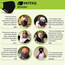 Load image into Gallery viewer, SENTEQ Adult Reusable Face Mask (Double Mask Feature) -  Breathable Cloth Fabric -  PACK of 3