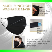 Load image into Gallery viewer, SENTEQ Adult Reusable Face Mask (Double Mask Feature) -  Breathable Cloth Fabric -  PACK of 3