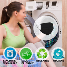 Load image into Gallery viewer, SENTEQ Adult Reusable Face Mask (Double Mask Feature) -  Breathable Cloth Fabric -  PACK of 3