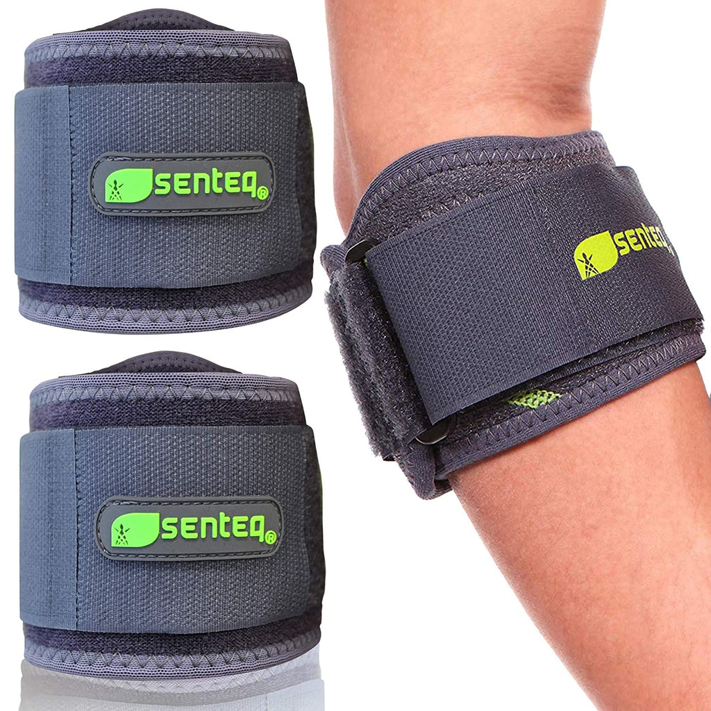 SENTEQ ELBOW BRACE SUPPORT STRAP – Tendonitis Pain Relief Forearm Compression Arm Sleeves Braces (SQ1- H009)